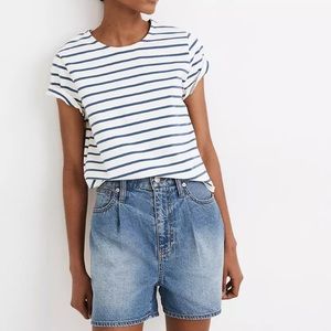 NWOT Madewell pleated denim shorts